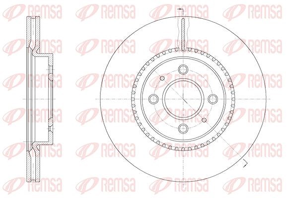 Kawe 1x Bremsscheibe [Hersteller-Nr. 6146310] für Hyundai, Kia