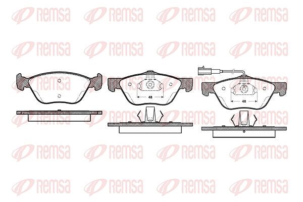Kawe Bremsbelagsatz, Scheibenbremse [Hersteller-Nr. 058921] für Lancia, Mercedes-Benz, Alfa Romeo, Fiat