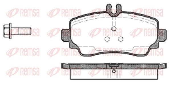 Kawe Bremsbelagsatz, Scheibenbremse [Hersteller-Nr. 065000] für Mercedes-Benz