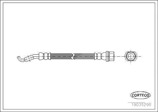 Corteco Bremsschlauch ERSTAUSRÜSTERQUALITÄT [Hersteller-Nr. 19035296] für Toyota