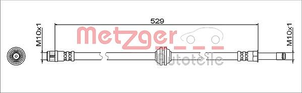 Metzger Autoteile Bremsschlauch [Hersteller-Nr. 4111811] für Mercedes-Benz