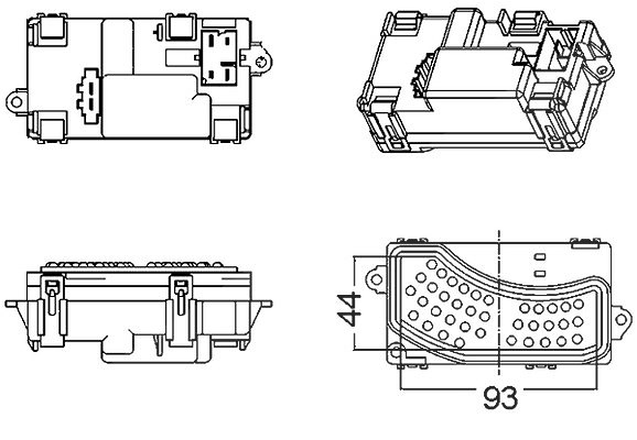 Mahle Regler, Innenraumgebläse [Hersteller-Nr. ABR5000S] für Audi