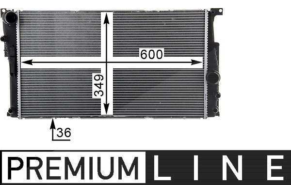 Mahle Kühler, Motorkühlung [Hersteller-Nr. CR1725000P] für BMW