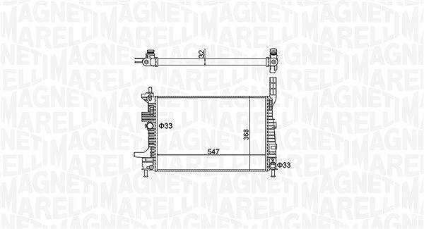 Magneti Marelli Kühler, Motorkühlung [Hersteller-Nr. 350213159700] für Ford