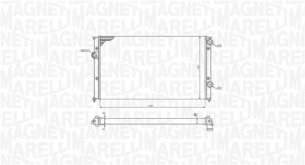 Magneti Marelli Kühler, Motorkühlung [Hersteller-Nr. 350213191200] für VW