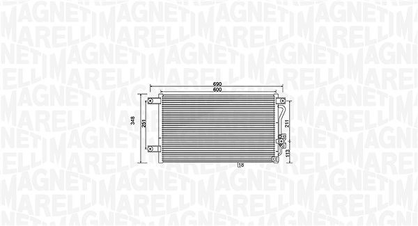 Magneti Marelli Kondensator, Klimaanlage [Hersteller-Nr. 350203987000] für Mitsubishi