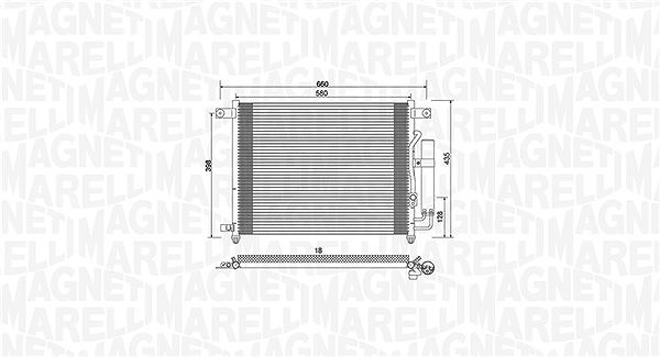 Magneti Marelli Kondensator, Klimaanlage [Hersteller-Nr. 350203943000] für Daewoo, Chevrolet