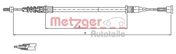 Metzger Autoteile Seilzug, Feststellbremse [Hersteller-Nr. 11.5768] für Opel