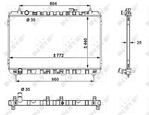 Nrf Kühler, Motorkühlung [Hersteller-Nr. 53056] für Kia