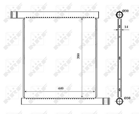 Nrf Kühler, Motorkühlung [Hersteller-Nr. 53857] für Smart