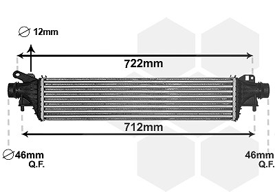 Van Wezel Ladeluftkühler [Hersteller-Nr. 37004663] für Opel