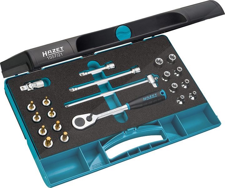 Hazet Werkzeug Satz TORX® - 3/8 - TORX® Profil, TORX® Profil -21-tlg. [Hersteller-Nr. 1557/21]