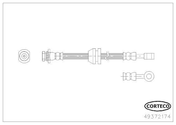 Corteco Bremsschlauch ERSTAUSRÜSTERQUALITÄT [Hersteller-Nr. 49372174] für Chevrolet
