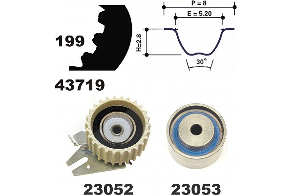 Mapco Zahnriemensatz [Hersteller-Nr. 23008] für Fiat, Lancia, Alfa Romeo