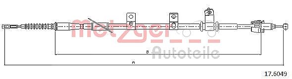 Metzger Autoteile Seilzug, Feststellbremse [Hersteller-Nr. 17.6049] für Kia