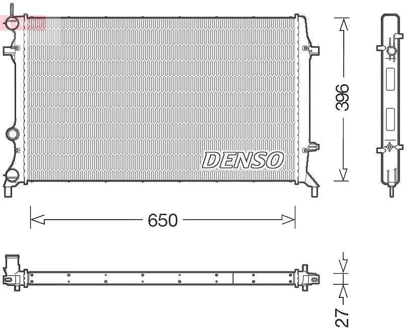 Denso Kühler, Motorkühlung [Hersteller-Nr. DRM32043] für VW