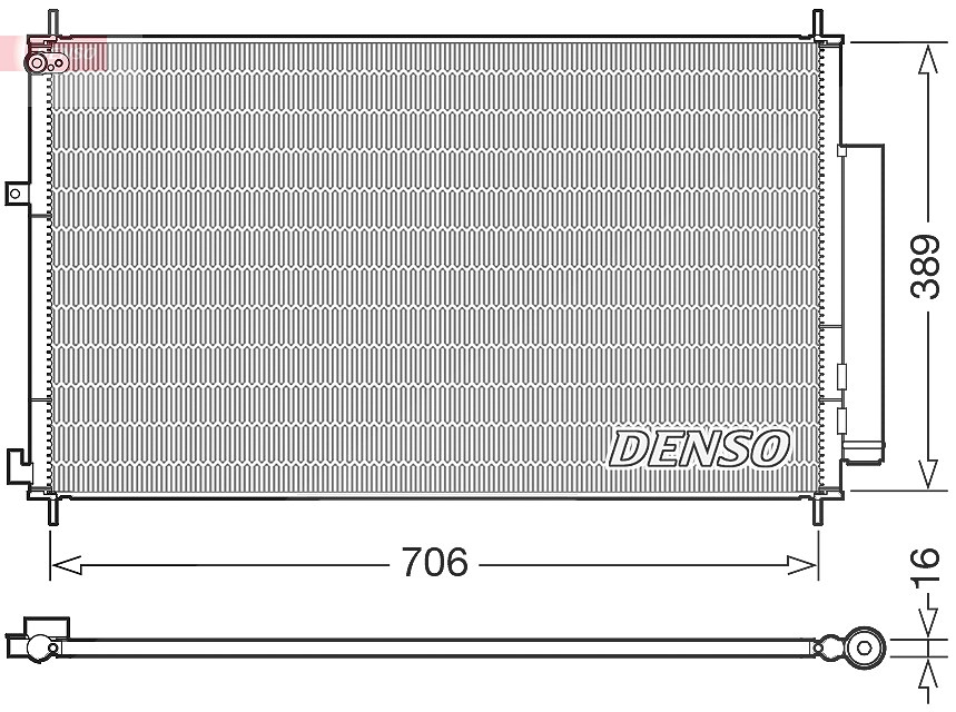 Denso Kondensator, Klimaanlage [Hersteller-Nr. DCN40024] für Honda