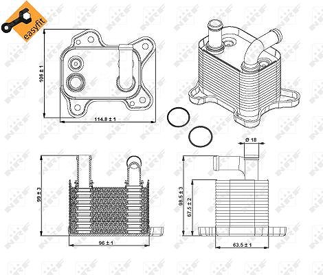 Nrf Ölkühler, Motoröl [Hersteller-Nr. 31342] für Opel