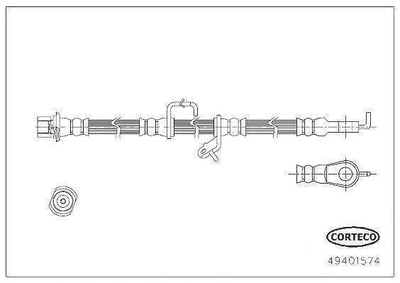 Corteco Bremsschlauch [Hersteller-Nr. 49401574] für Toyota