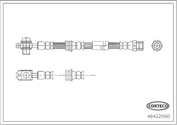 Corteco Bremsschlauch [Hersteller-Nr. 49422060] für Audi
