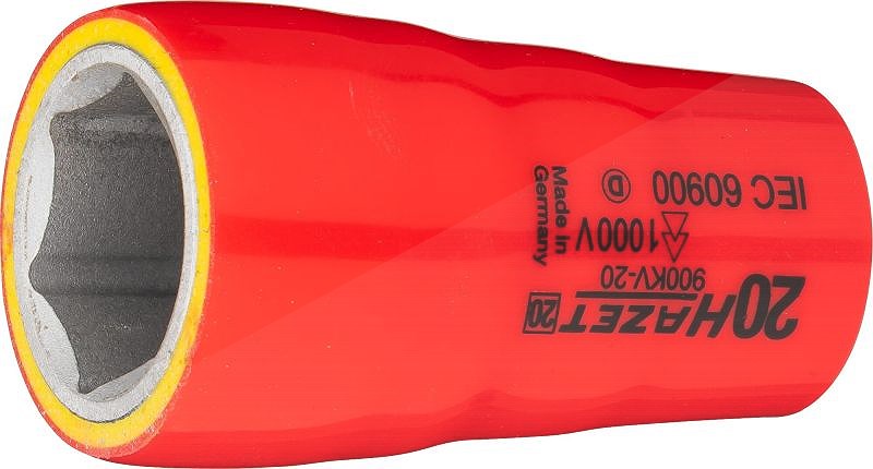 Hazet Steckschlüsseleinsatz - schutzisoliert - 1/2 - Sechskant - 20mm [Hersteller-Nr. 900KV-20]