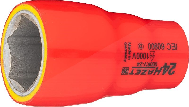 Hazet Steckschlüsseleinsatz - schutzisoliert - 1/2 - Sechskant - 24mm [Hersteller-Nr. 900KV-24]
