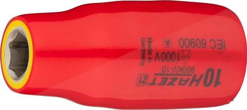 Hazet Steckschlüsseleinsatz - schutzisoliert - 1/2 - Sechskant - 10mm [Hersteller-Nr. 900KV-10]