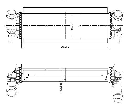 Nrf Ladeluftkühler [Hersteller-Nr. 309061] für Nissan, Renault
