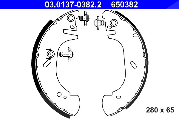 Ate Bremsbackensatz [Hersteller-Nr. 03.0137-0382.2] für Opel, Vauxhall, Renault