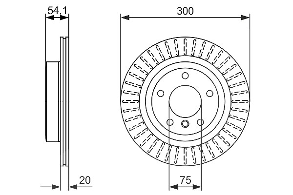 Bosch Bremsscheibe Hinterachse Belüftet [Hersteller-Nr. 0986479775] für BMW