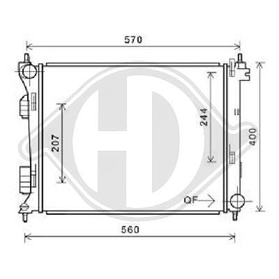 Diederichs Kühler, Motorkühlung [Hersteller-Nr. DCM3715] für Hyundai, Kia