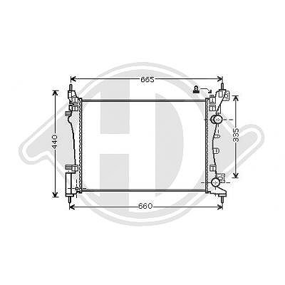 Diederichs Kühler, Motorkühlung [Hersteller-Nr. DCM2671] für Opel