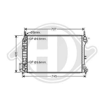 Diederichs Kühler, Motorkühlung [Hersteller-Nr. DCM2654] für Opel, Saab, Fiat