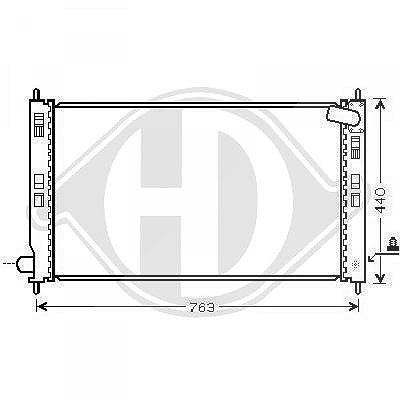 Diederichs Kühler, Motorkühlung [Hersteller-Nr. DCM2527] für Peugeot, Citroën, Mitsubishi