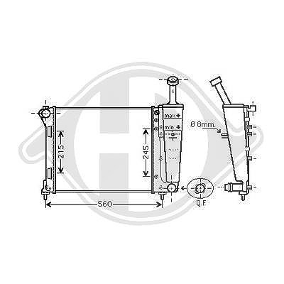 Diederichs Kühler, Motorkühlung [Hersteller-Nr. DCM1992] für Ford, Fiat