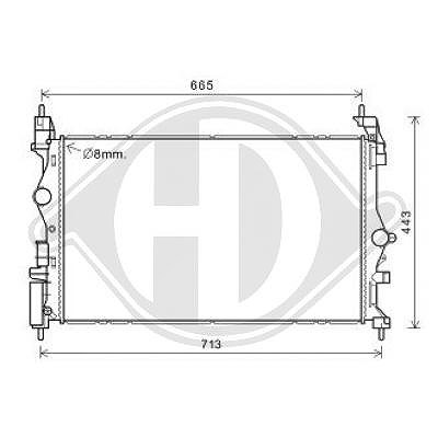 Diederichs Kühler, Motorkühlung [Hersteller-Nr. DCM3889] für Opel