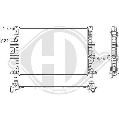 Diederichs Kühler, Motorkühlung [Hersteller-Nr. DCM3910] für Ford