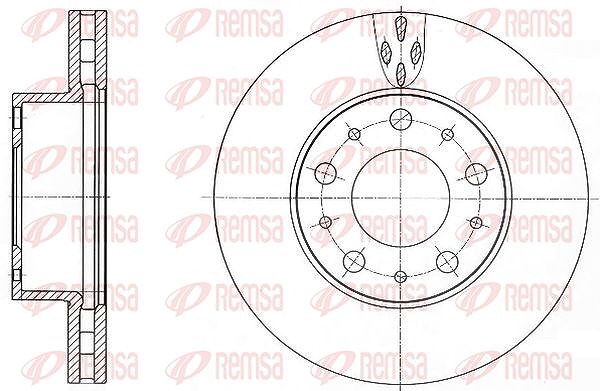 Kawe 1x Bremsscheibe [Hersteller-Nr. 6101510] für Peugeot, Citroën, Fiat, Toyota