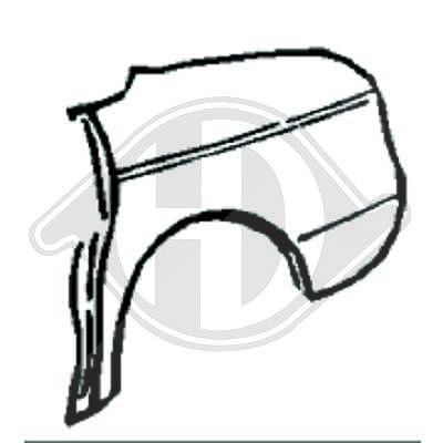 Diederichs Zier-/Schutzleiste, Seitenwand [Hersteller-Nr. 1611037] für Mercedes-Benz
