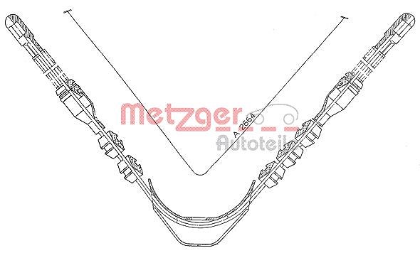 Metzger Autoteile Seilzug, Feststellbremse [Hersteller-Nr. 11.573] für Opel