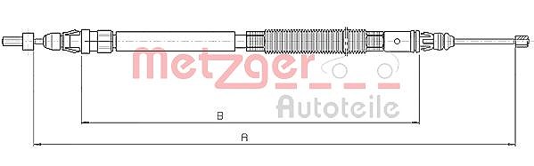 Metzger Autoteile Seilzug, Feststellbremse [Hersteller-Nr. 10.4664] für Citroën