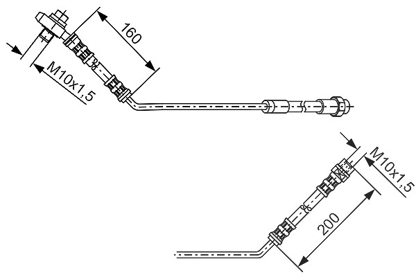 Bosch Bremsschlauch [Hersteller-Nr. 1987476054] für BMW