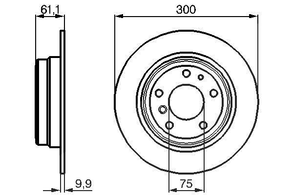 Bosch Bremsscheibe [Hersteller-Nr. 0986478321] für BMW