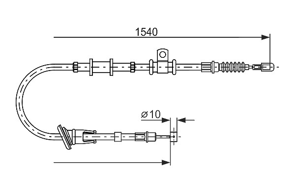 Bosch Seilzug, Feststellbremse [Hersteller-Nr. 1987482065] für Mitsubishi