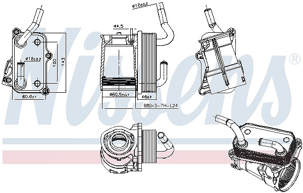 Nissens Ölkühler, Motoröl [Hersteller-Nr. 91317] für Mercedes-Benz