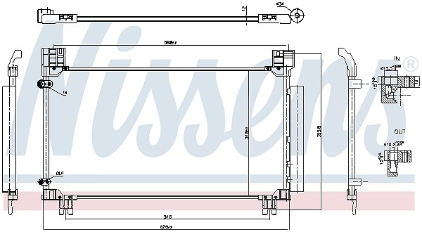 Nissens Kondensator, Klimaanlage [Hersteller-Nr. 941277] für Toyota