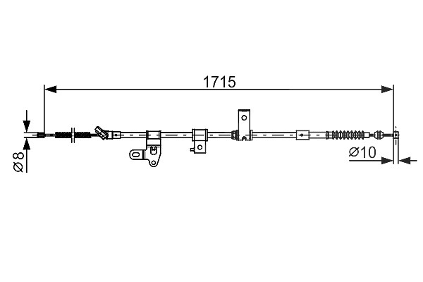 Bosch Seilzug, Feststellbremse [Hersteller-Nr. 1987482348] für Toyota