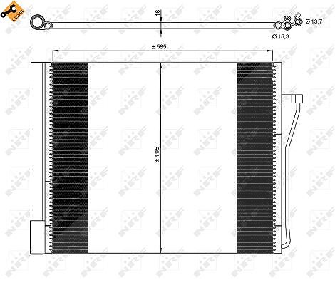 Nrf Kondensator, Klimaanlage [Hersteller-Nr. 350077] für BMW