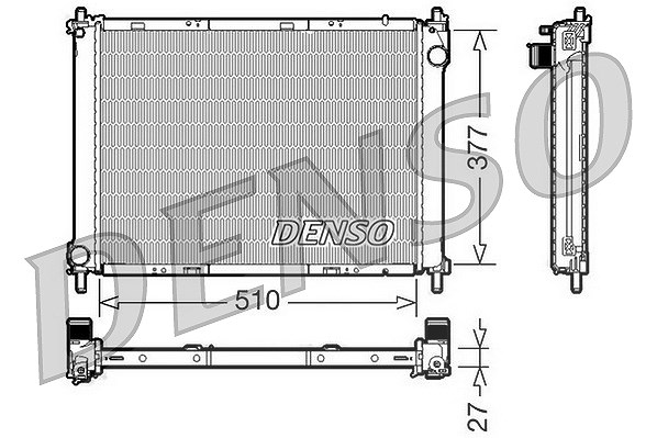 Denso Kühler, Motorkühlung [Hersteller-Nr. DRM46022] für Renault, Nissan