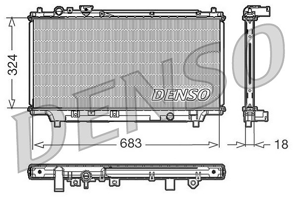 Denso Kühler, Motorkühlung [Hersteller-Nr. DRM44002] für Mazda